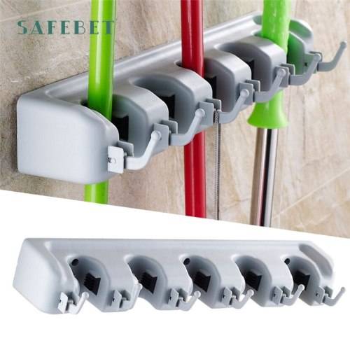 Broom and Mop Holder Wall Mounted Garden Tool Rack Garage Storage and Organizer