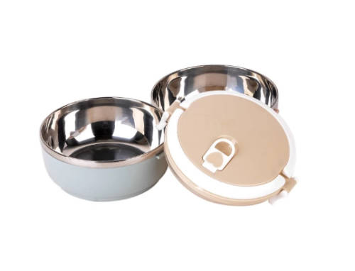 3 Layer stainless steel lunch box Lunch box set with lock lip