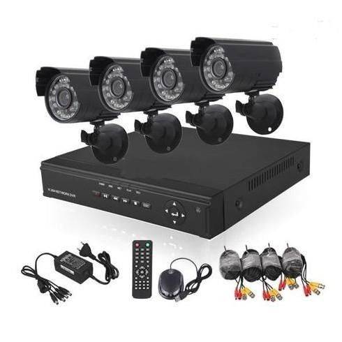 4 Channel CCTV kit with 1200 tvl night vision IR cameras without hard drive