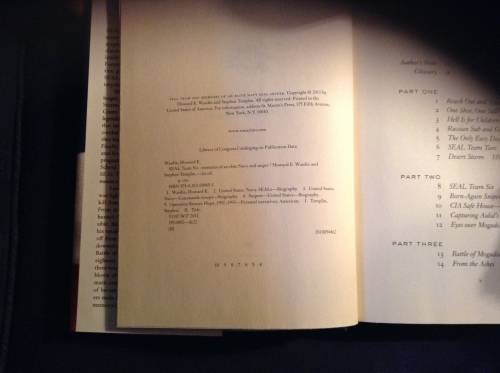 Seal Team Six Howard E Wasdin and Stephen Templin, First Edition