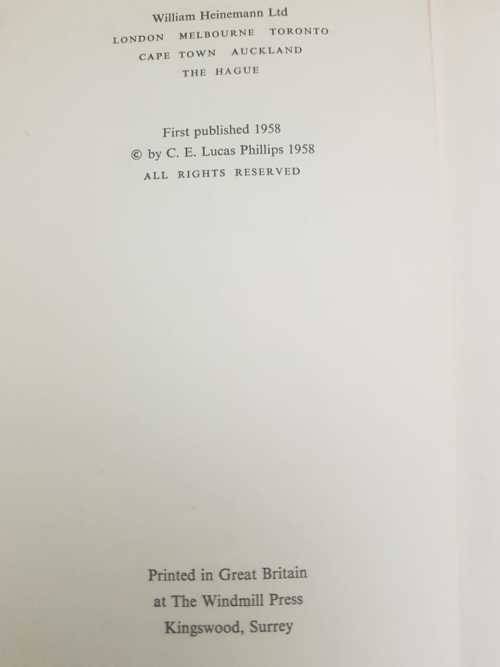 The Greatest Raid of All by C.E Lucas Phillips, First Edition