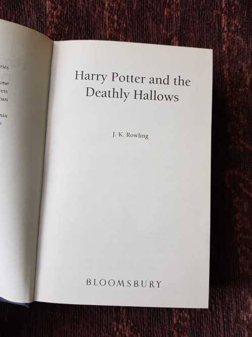 Harry Potter and the Deathly Hallows, First Edition