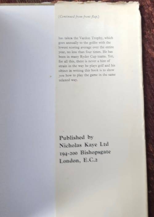Sam Snead on Golf. First Edition, by Sam Snead