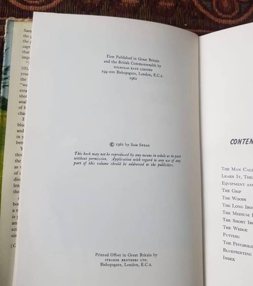 Sam Snead on Golf. First Edition, by Sam Snead