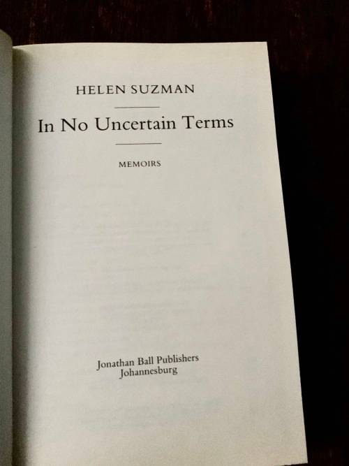 Helen Suzman & The Last White Parliament
