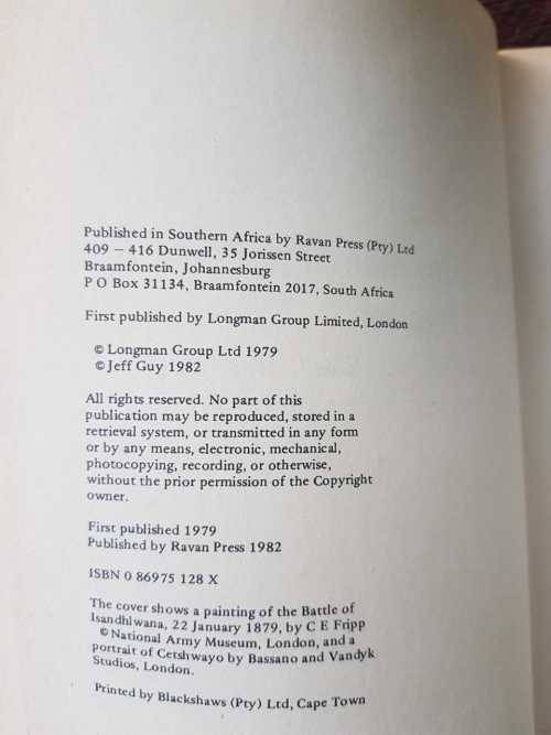 Black People and the South African War AND The Destruction of the Zulu Kingdom, First Editions