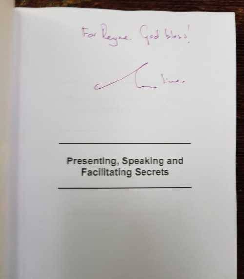 SIGNED Copy, Presenting, Speaking and Facilitating Secrets by Clive Simpkins