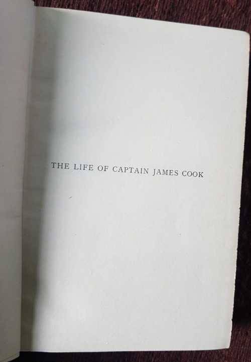 The Life of Captain James Cook including framed Boston Tea Party vintage print and 1911   second edi