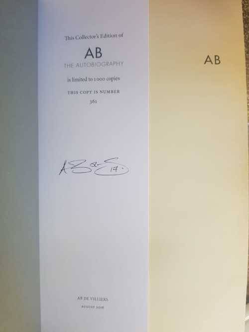 CRICKET Signed Cricket AB de Villiers Cricket