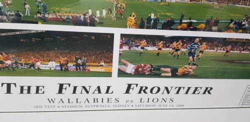 Wallabies v Lions  THE FINAL FRONTIER LIMITED EDITION NO 117 Certificate of Limitation Signed RUGBY