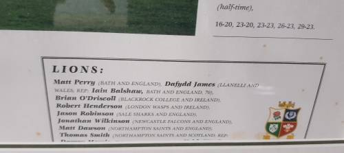 Wallabies v Lions  THE FINAL FRONTIER LIMITED EDITION NO 117 Certificate of Limitation Signed RUGBY