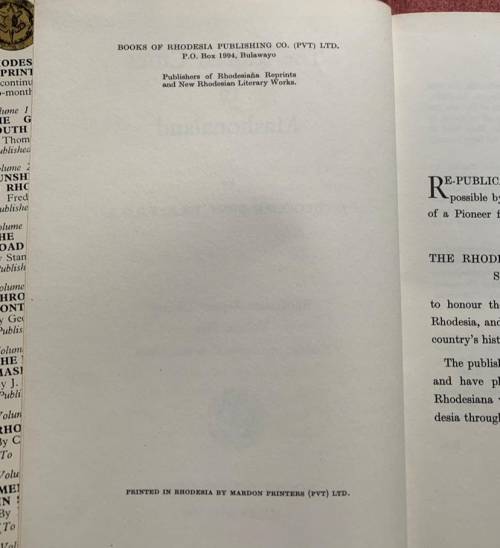 The Ruined Cities of Mashonaland by J. Theodore Bent