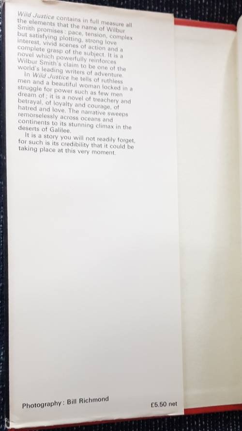 First Edition Wilbur Smith Heinemann Wild Justice