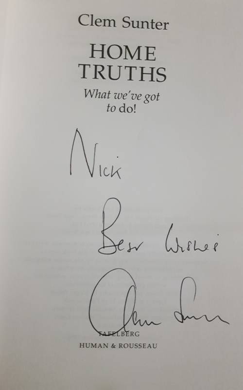 Home Truths by Clem Sunter Signed