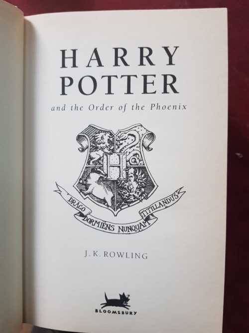 Harry Potter and The Order of The Phoenix First Edition