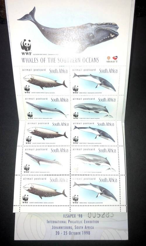 South Africa 1998 ILSAPEX Booklet Whales