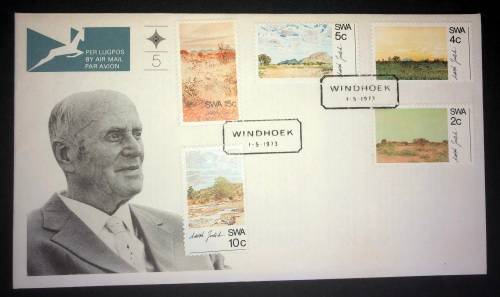 South West Africa 1973 FDC 5 Adolph Jentsch paintings