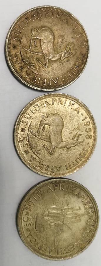 1951 ,52 and 53 SILVER 5 SHILLINGS/CROWNS COMBO - @@@ R1 NO RESERVE