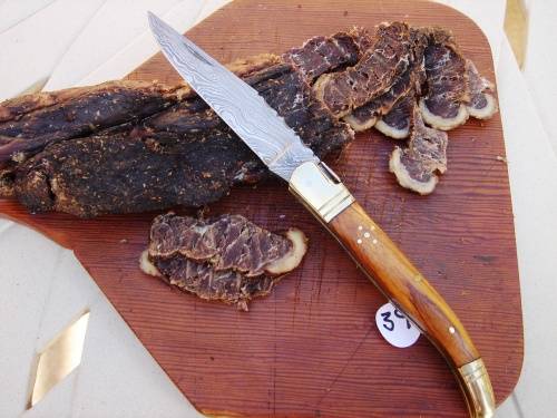 DAMASCUS Staal Biltong Mes vir die MAN, SEUN, PA of SKOON PA of OUPA in jou lewe