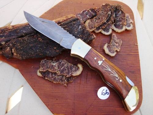 DAMASCUS Staal Biltong Mes vir die MAN, SEUN, PA of SKOON PA of OUPA in jou lewe
