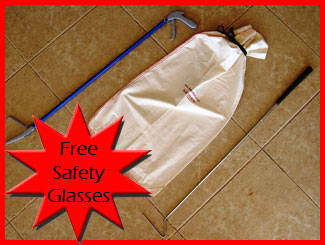 SNAKE CATCHING EQUIPMENT. 40" Snake Tong + Snake hook + FREE Snake Bag COMBO.