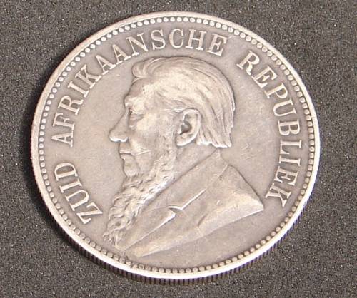 1892 5 Shilling ZAR silver Crown Scarce - SS LOOK !!!
