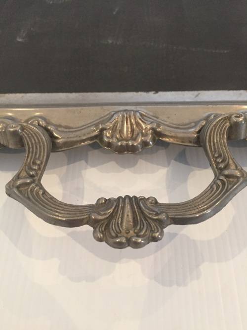 Vintage decorative tray with blackboard chalk