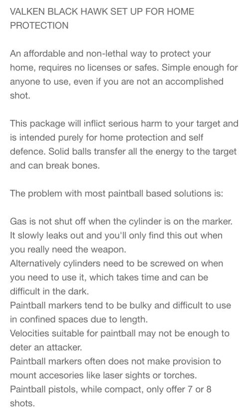 Self Defence / Valken SW 1 V-Tac / Paintball Gun Marker - Upgrade