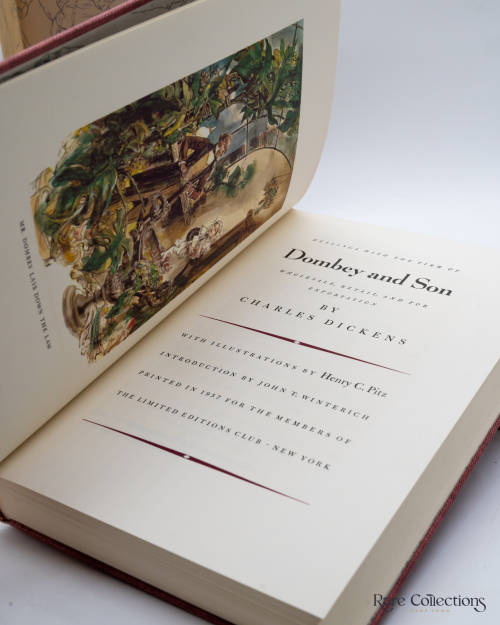 Dombey and Son by Charles Dickens - 2 Vol (Signed Limited Edition - Illustrator Henry C Pitz)