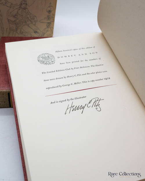 Dombey and Son by Charles Dickens - 2 Vol (Signed Limited Edition - Illustrator Henry C Pitz)