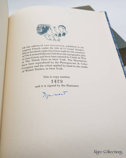 The Wanderer: Le Grand Meaulnes by Alain-Fournier - Signed by Illustrator Andre Dignimont