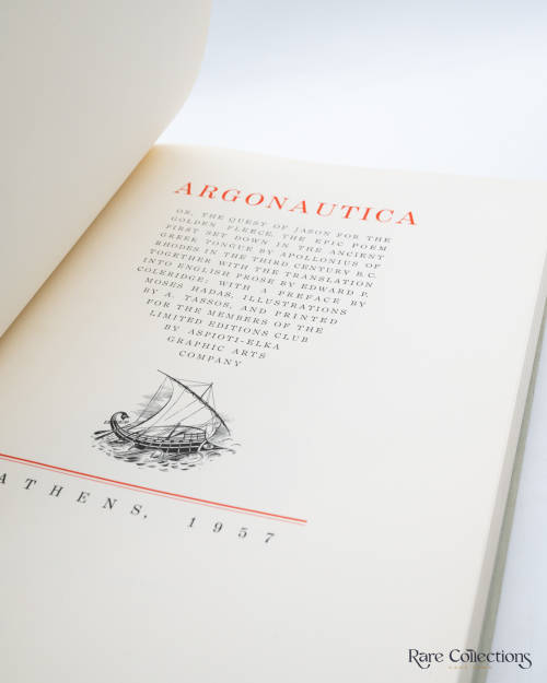 The Argonautica by Rhodius, Apollonius (Limited Ed - Signed by Illustrator A. Tassos)
