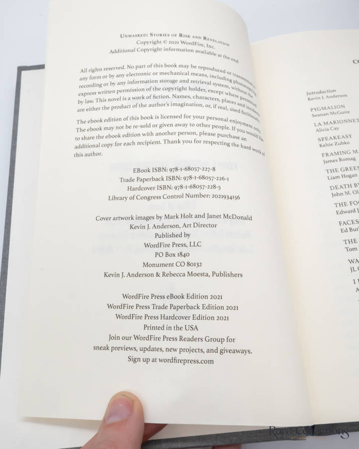 Unmasked: Tales of Risk and Revelation by Kevin J. Anderson (editor) - Signed Copy