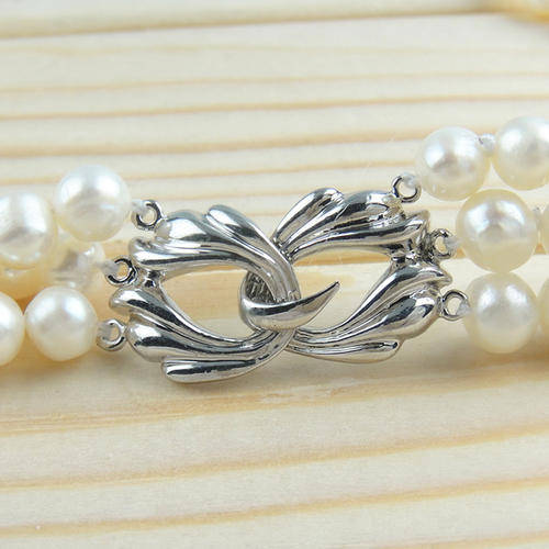 *R999* ~ELEGANCE~ 3 - Strand Genuine Freshwater Pearl Necklace