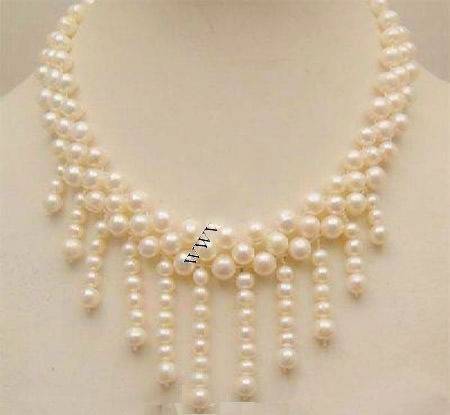 *R2399* ~WOW~ Genuine White Freshwater Pearl Necklace