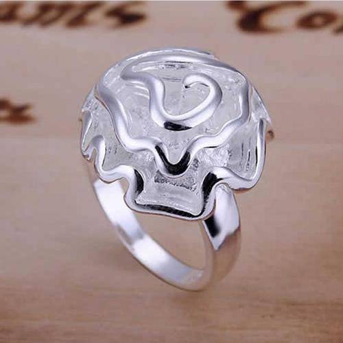 **PRETTY** 925 Sterling Silver Rose Ring