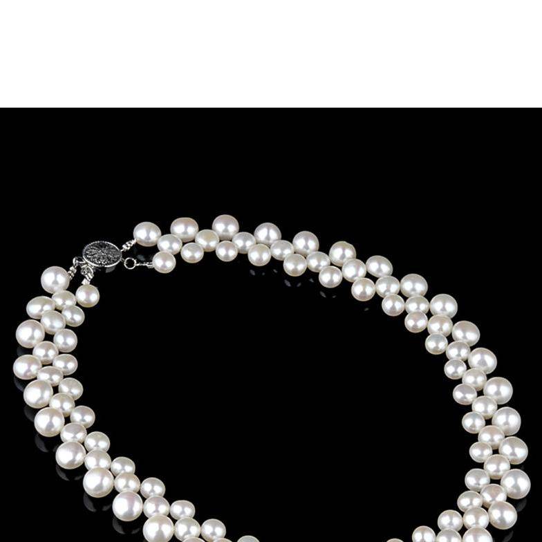 *R2499* Layered Design 100% Genuine Freshwater Pearl Necklace