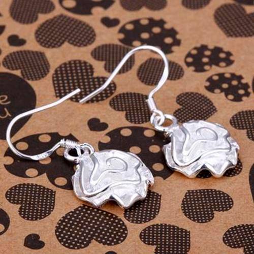 **CUTE** 925 Sterling Silver Rose Earrings