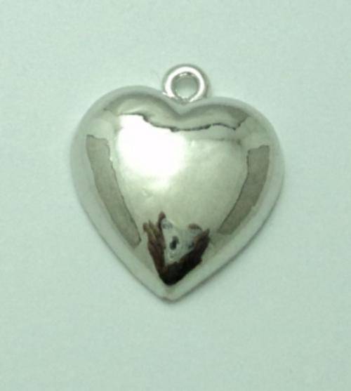 Silverplated Heart Pendant - 25mm