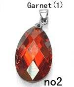 <<<GORGEOUS GARNET>>> Facetted Pear Drop Cubic Zirconia Pendant