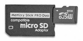 Pro Duo to Micro SD Adapter