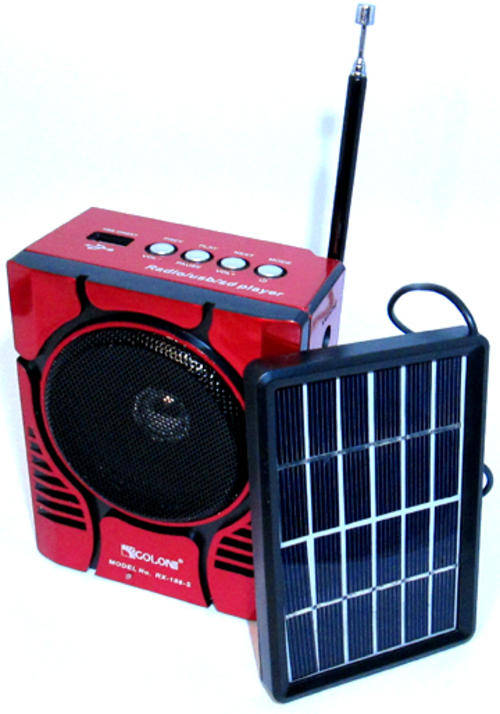 Solar Portable Speaker, FM Radio, USB Music MP3 Player, Torch