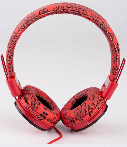 Color EP05 Headphones Headphones with MIC (Red)