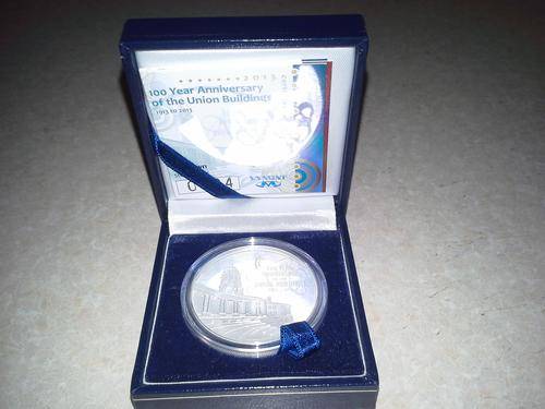 #2013 Proof SA Silver R2 Crown Union Buildings Centenary#