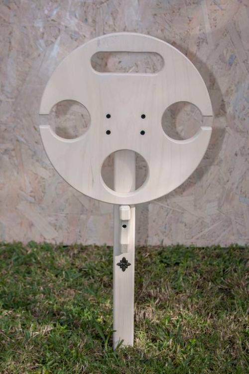 Picnic Table for Braai, Camping, Outdoor entertaining - Holds a bottle of wine and two glasses