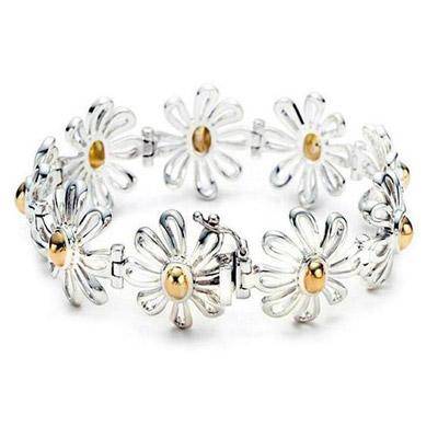 Designer's Silver Chrysanthemum Bracelet *imported