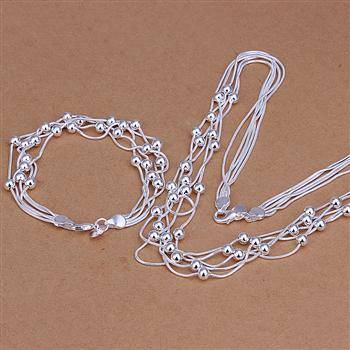 Designer's Silver Brilliant Grapes Bracelet and Necklace Silver Set  *imported