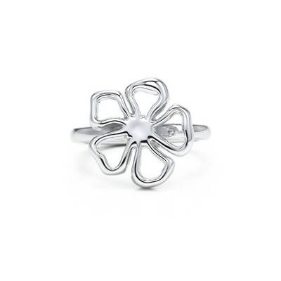 Designer's Silver Flower Ring *Imported (size 9)