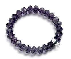 Designer's Silver Purple Crystals Bracelet *imported