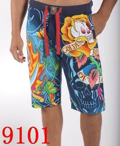 Hot Men's Ed Hardy Blue Shorts ( Size L )